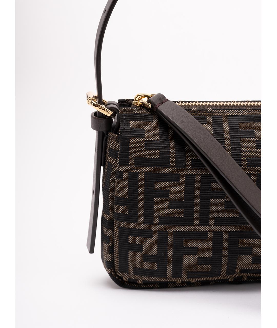 FENDI Коричневая канва сумка через плечо, фото 4