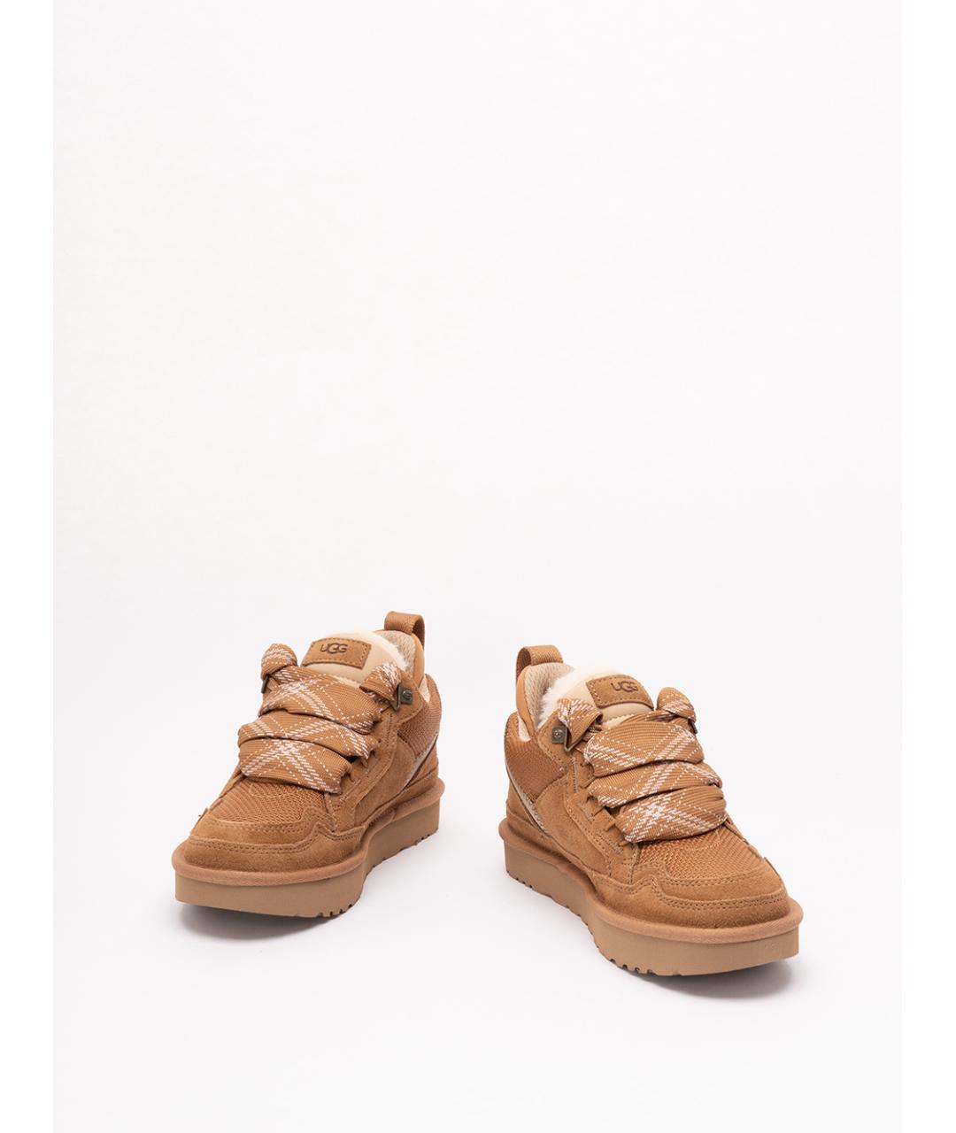 UGG Коричневые кожаные кроссовки, фото 2