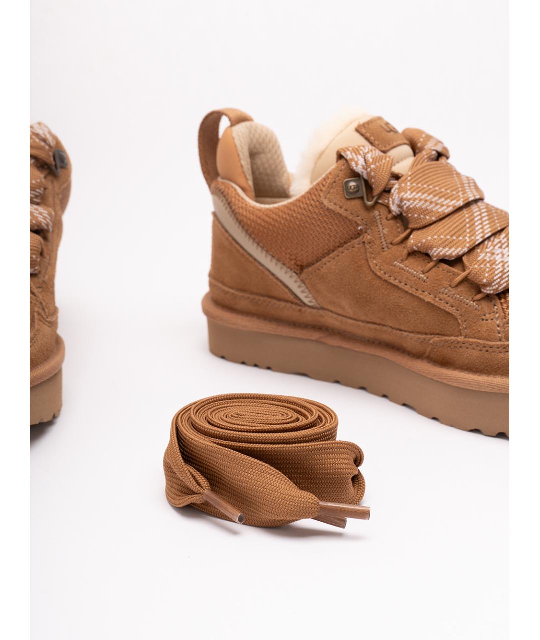 UGG Коричневые кожаные кроссовки, фото 5