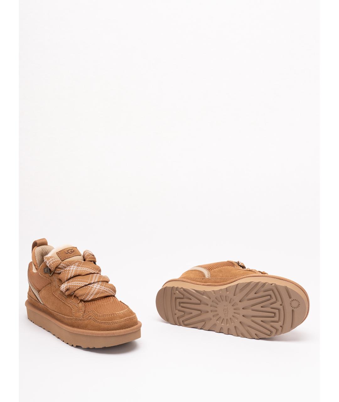 UGG Коричневые кожаные кроссовки, фото 4