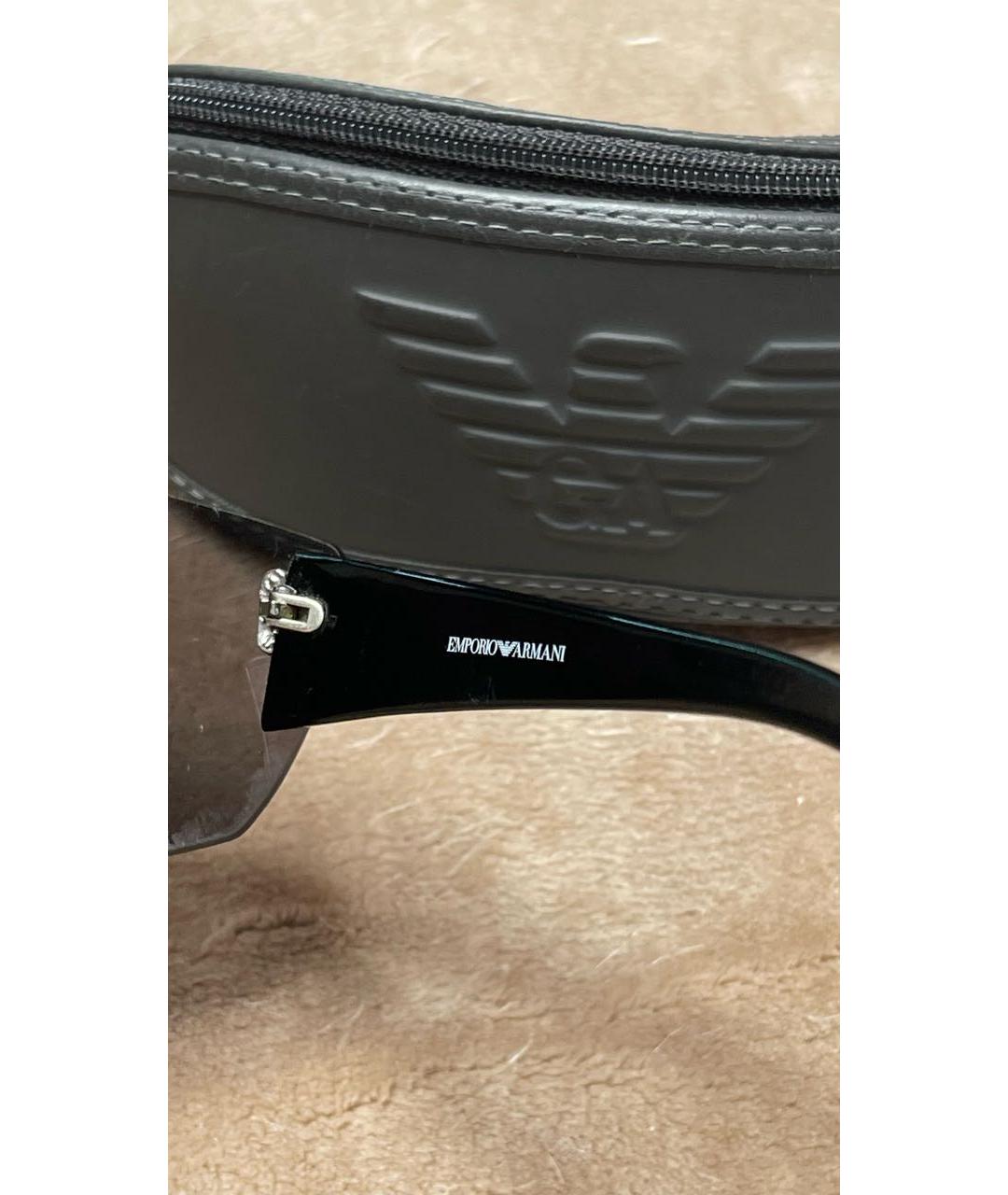 EMPORIO ARMANI Черные пластиковые солнцезащитные очки, фото 4