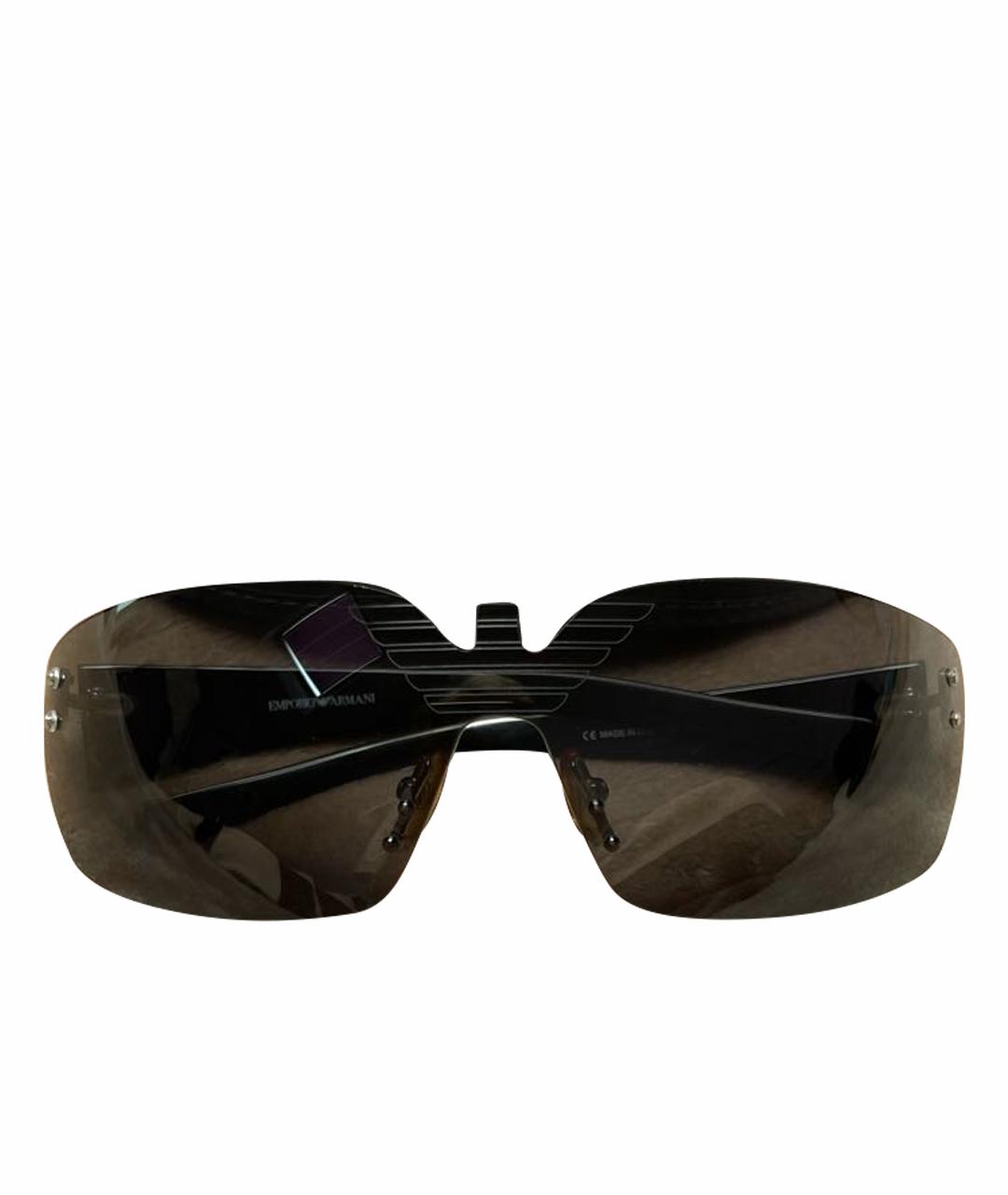 EMPORIO ARMANI Черные пластиковые солнцезащитные очки, фото 1