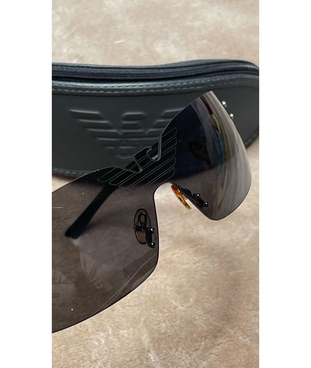 EMPORIO ARMANI Черные пластиковые солнцезащитные очки, фото 3
