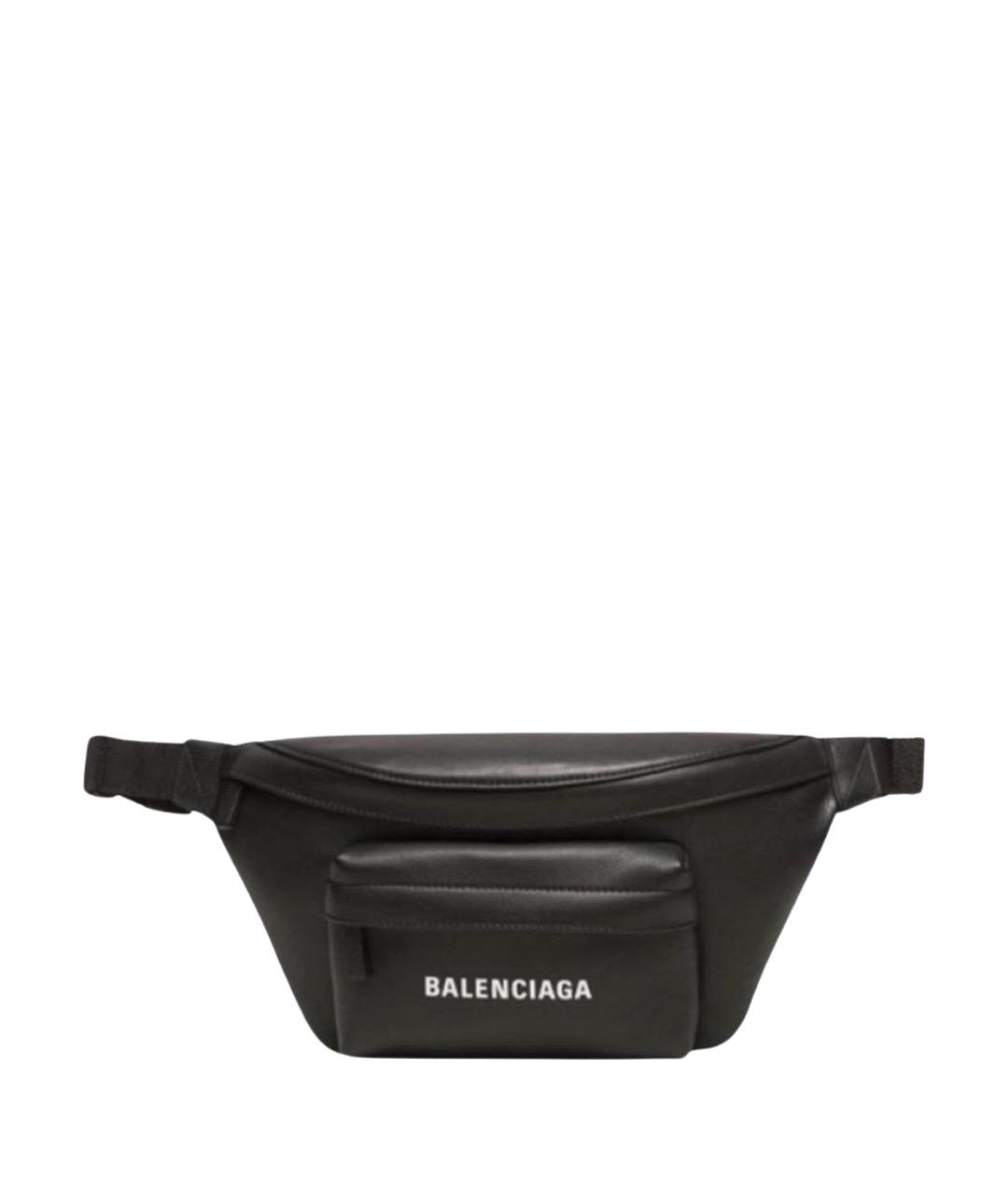 BALENCIAGA Черная кожаная сумка на плечо, фото 1