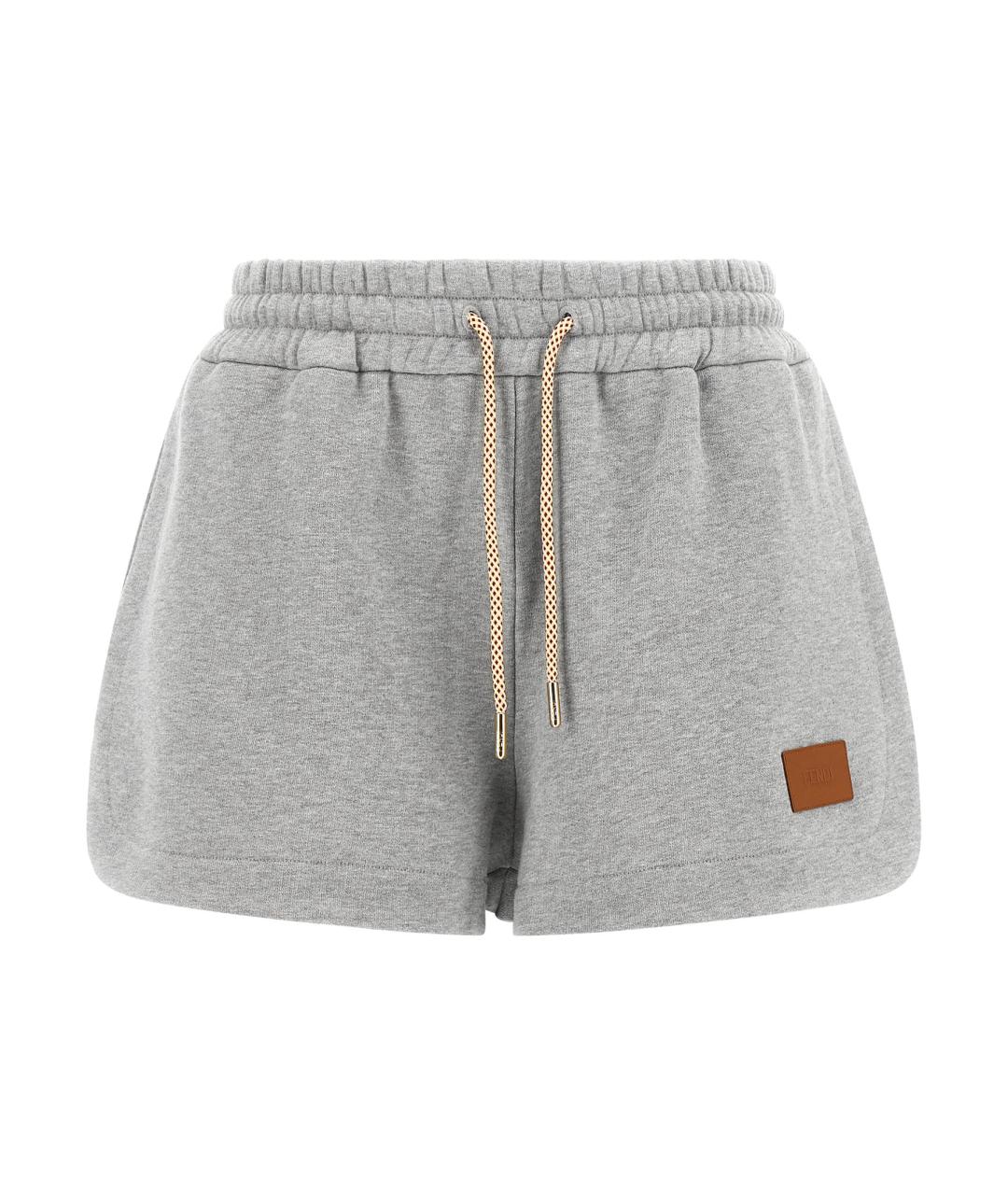 FENDI Серые хлопковые шорты, фото 1