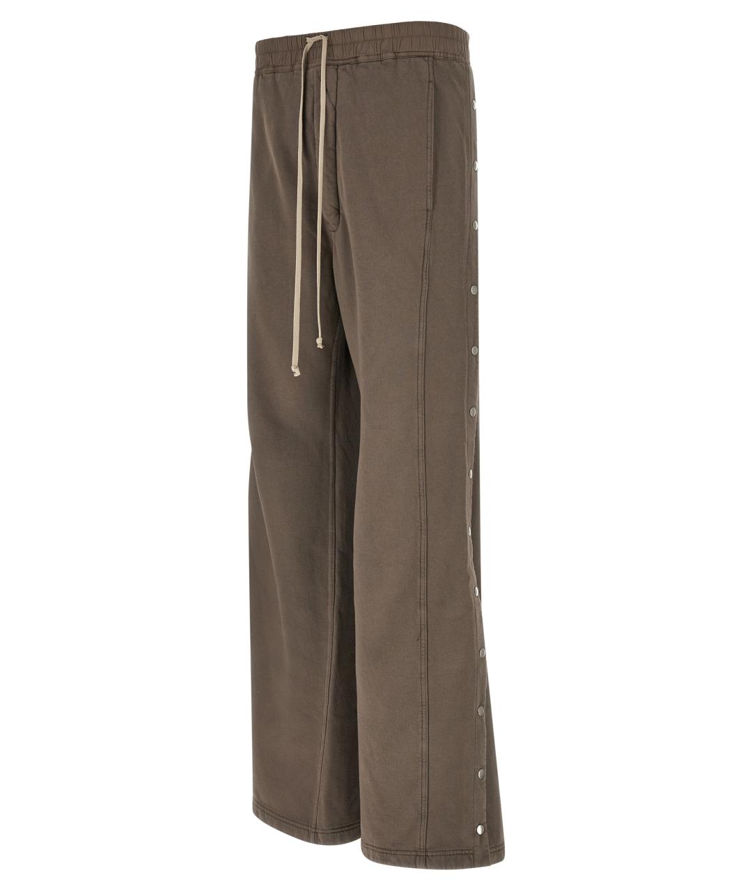 RICK OWENS DRKSHDW Серые хлопковые повседневные брюки, фото 3