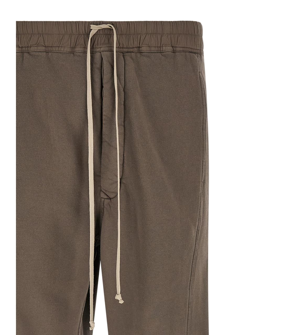 RICK OWENS DRKSHDW Серые хлопковые повседневные брюки, фото 4