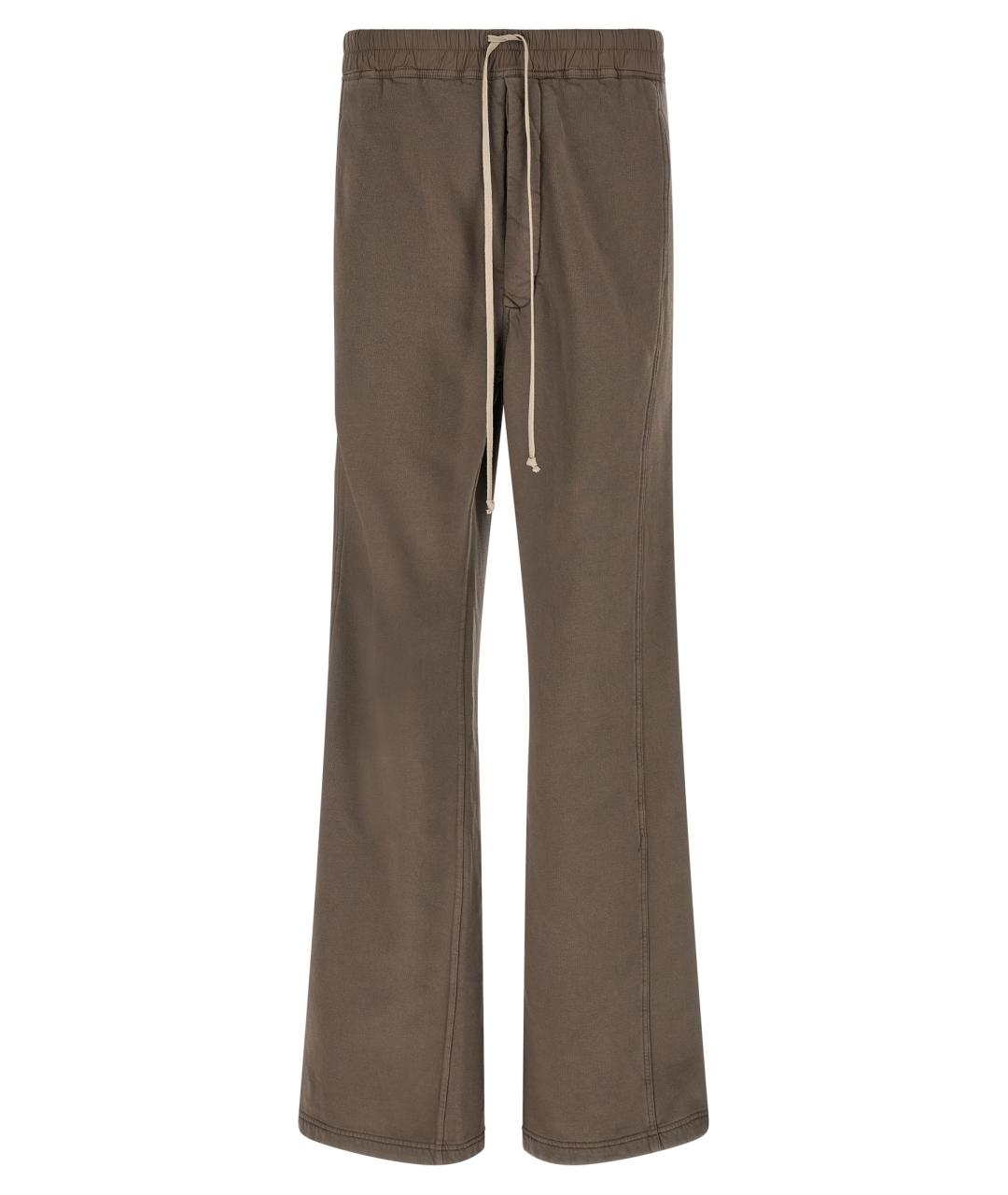 RICK OWENS DRKSHDW Серые хлопковые повседневные брюки, фото 1