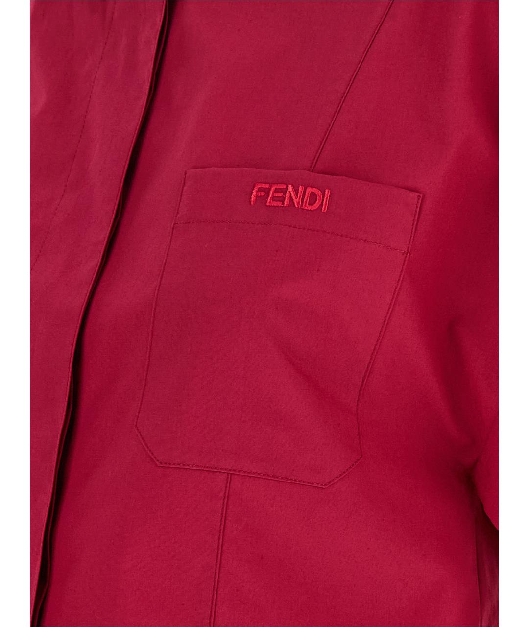 FENDI Красная хлопковая рубашка, фото 4