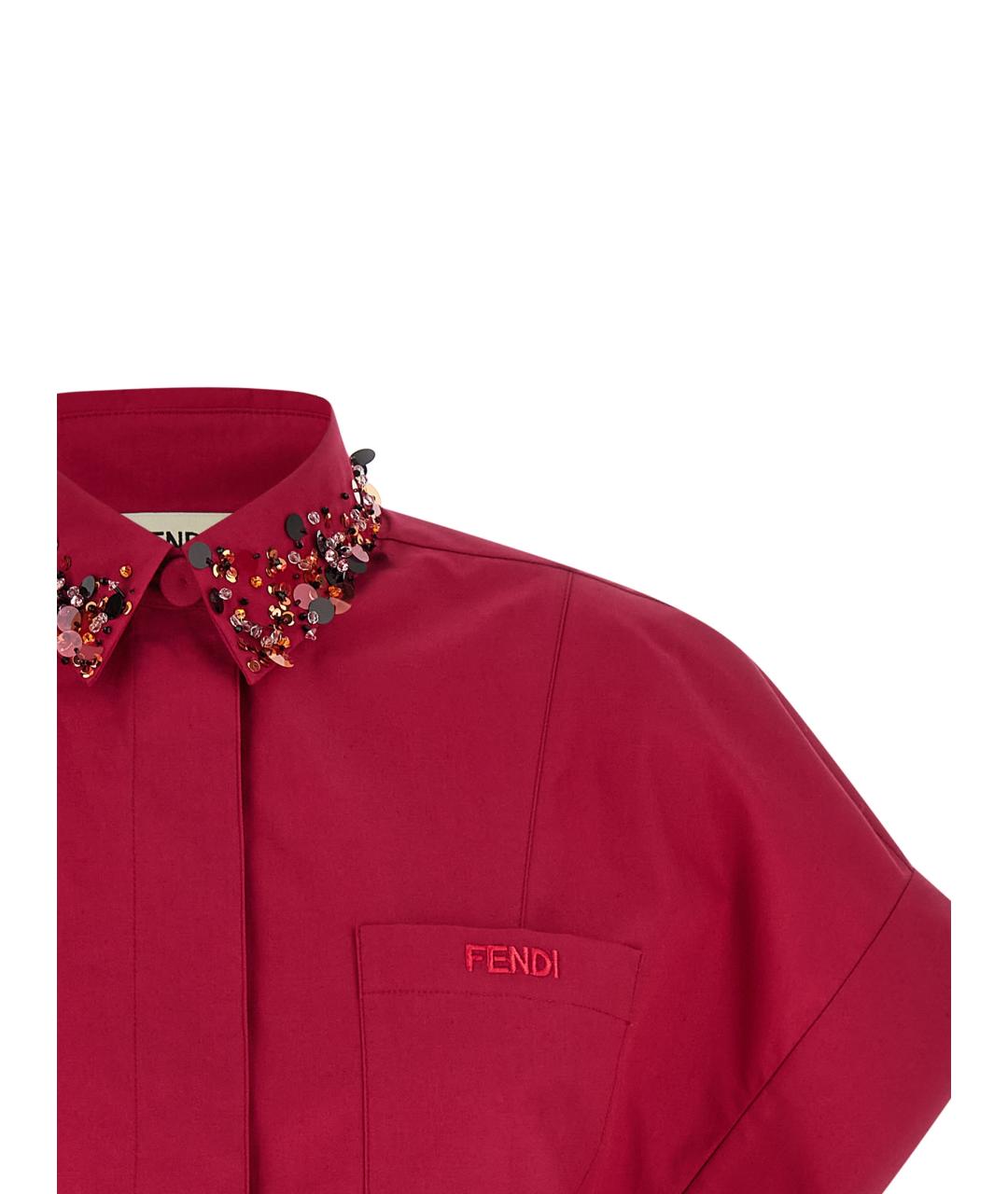 FENDI Красная хлопковая рубашка, фото 3