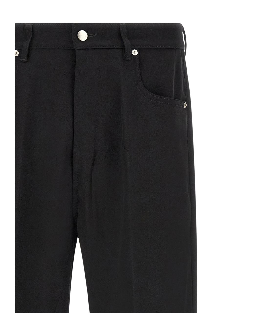 RICK OWENS Черные хлопковые прямые джинсы, фото 3