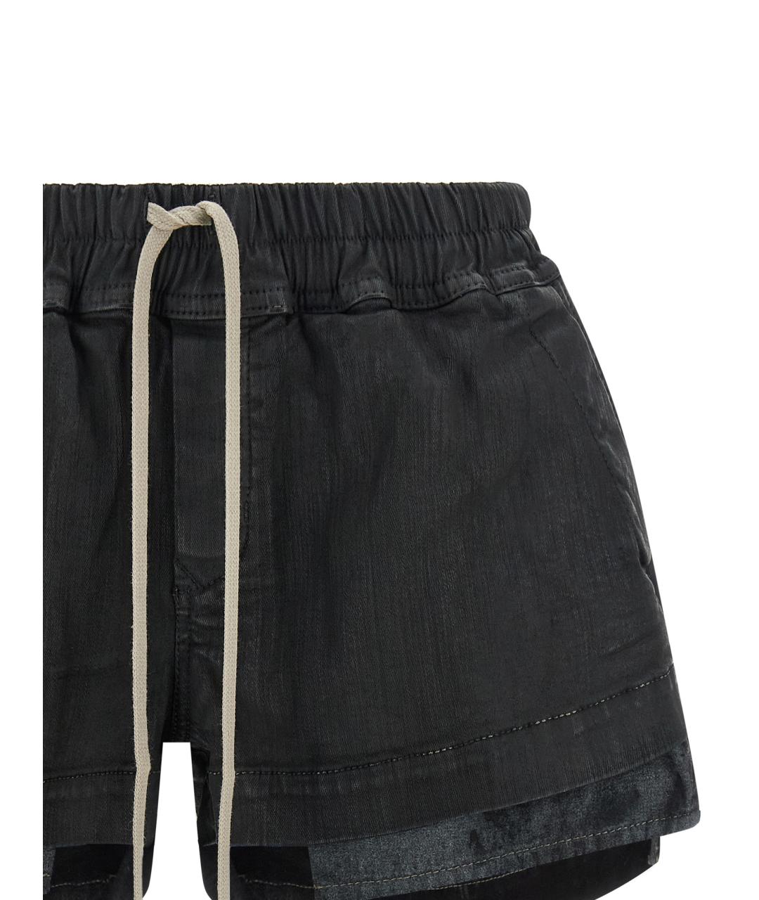 RICK OWENS DRKSHDW Черные хлопковые шорты, фото 3