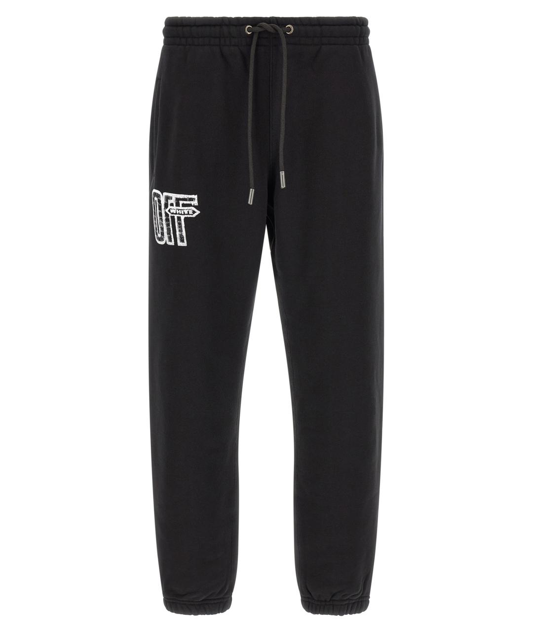 OFF-WHITE Черные хлопковые повседневные брюки, фото 1