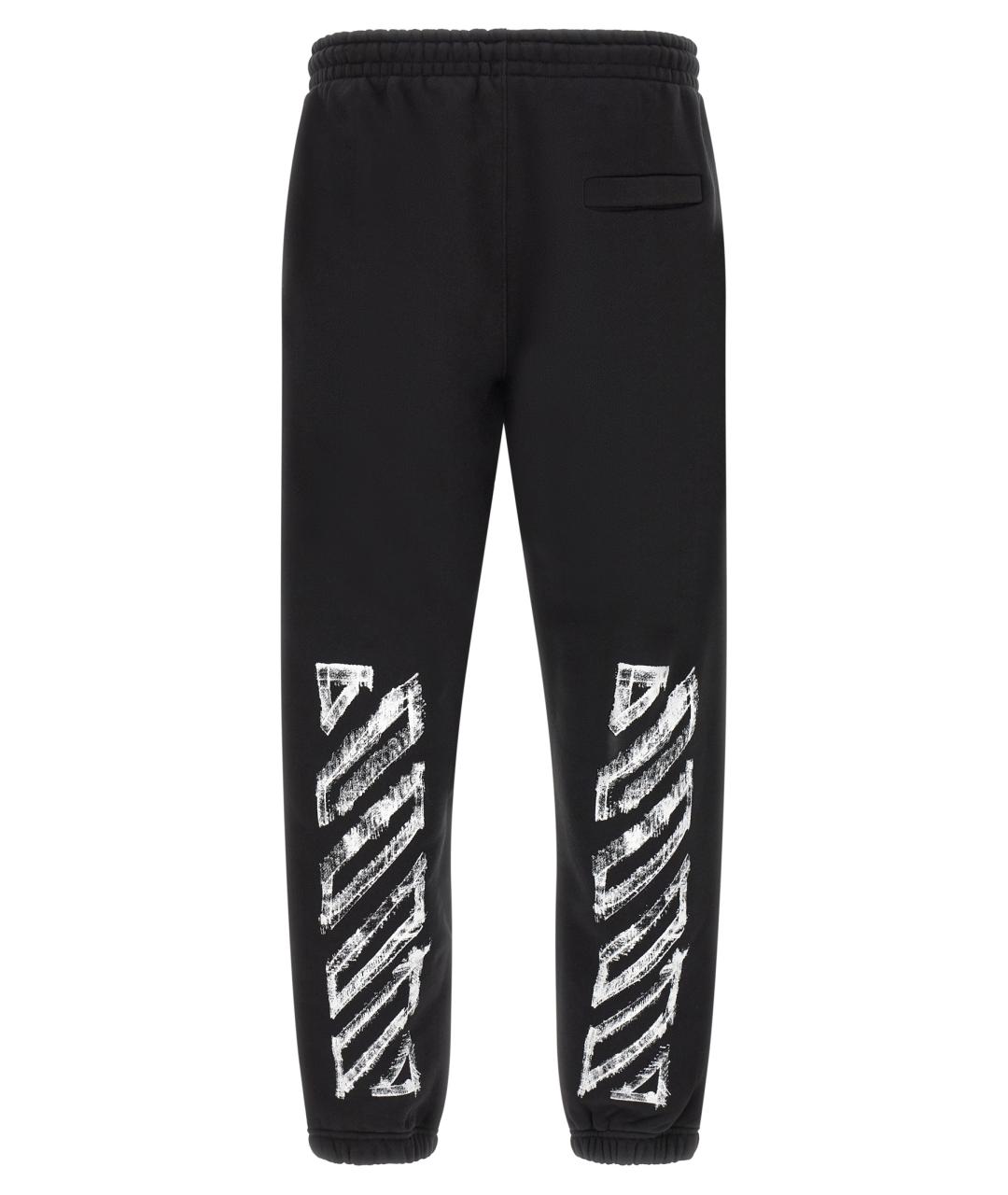 OFF-WHITE Черные хлопковые повседневные брюки, фото 2