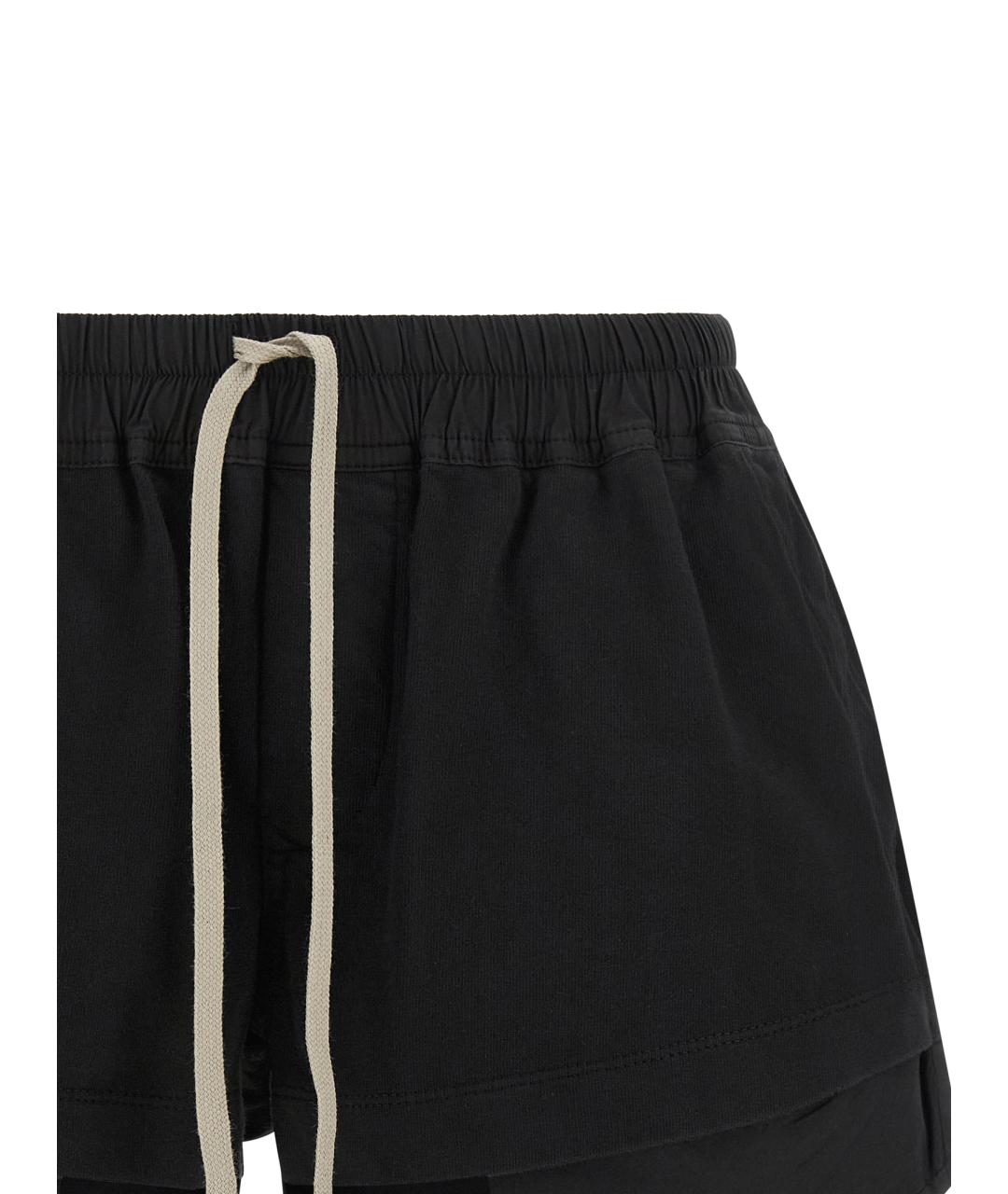 RICK OWENS DRKSHDW Черные хлопковые шорты, фото 3