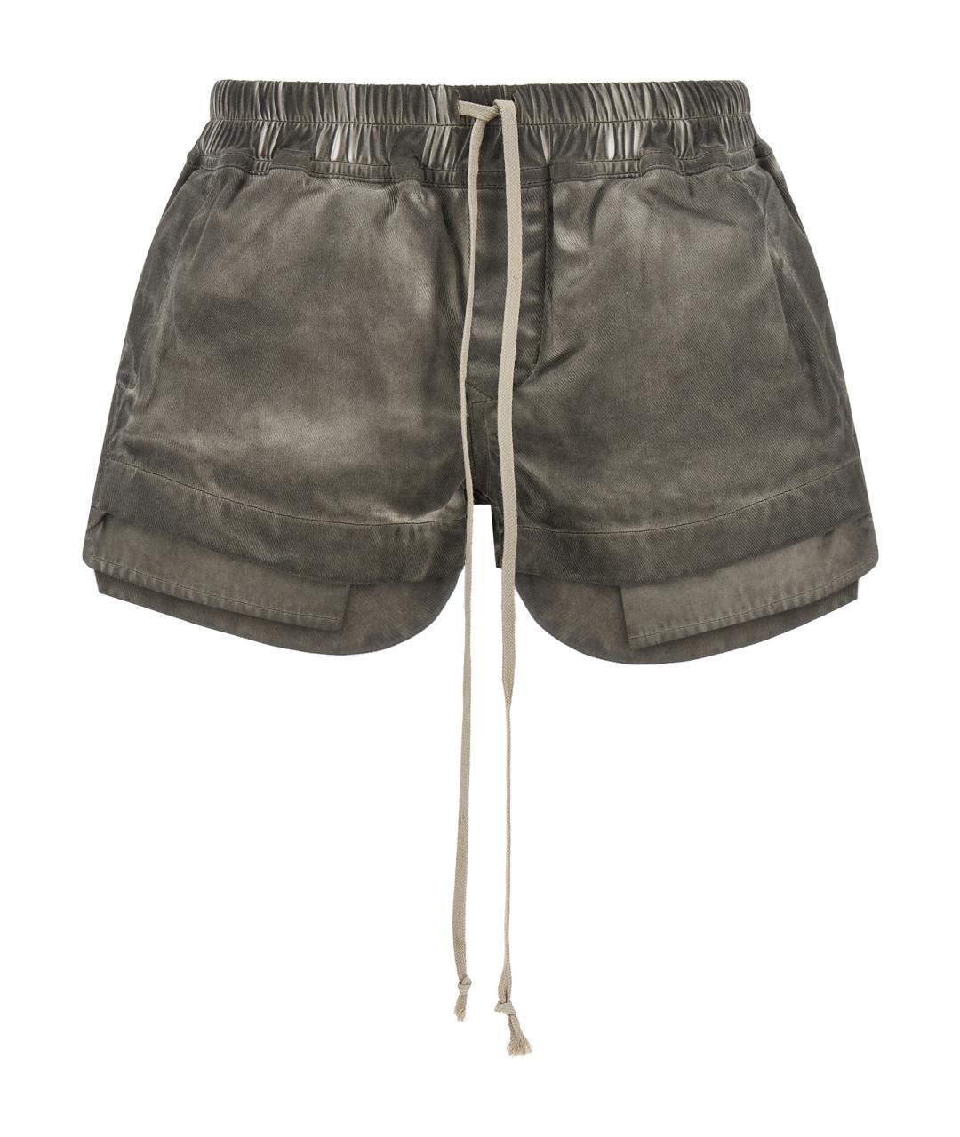 RICK OWENS DRKSHDW Серые хлопковые шорты, фото 1