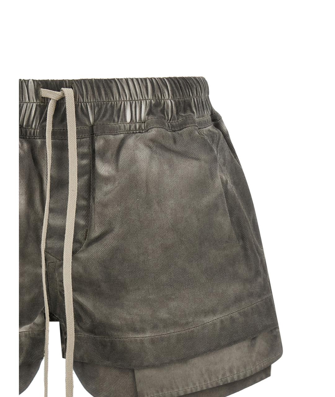 RICK OWENS DRKSHDW Серые хлопковые шорты, фото 3