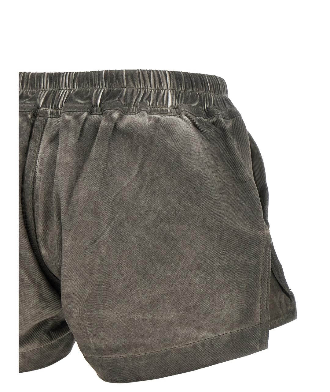 RICK OWENS DRKSHDW Серые хлопковые шорты, фото 4