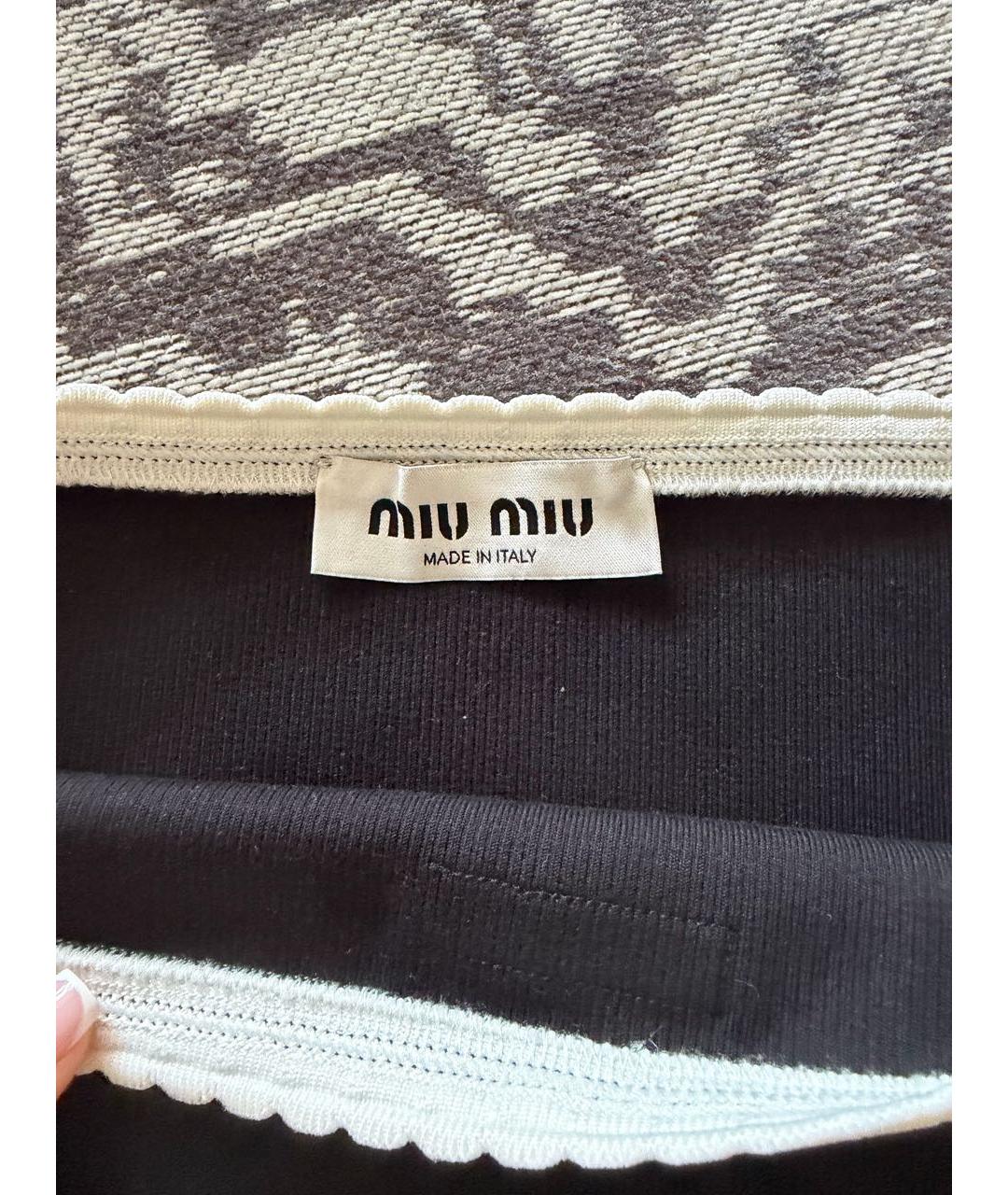 MIU MIU Черные хлопковые шорты, фото 3