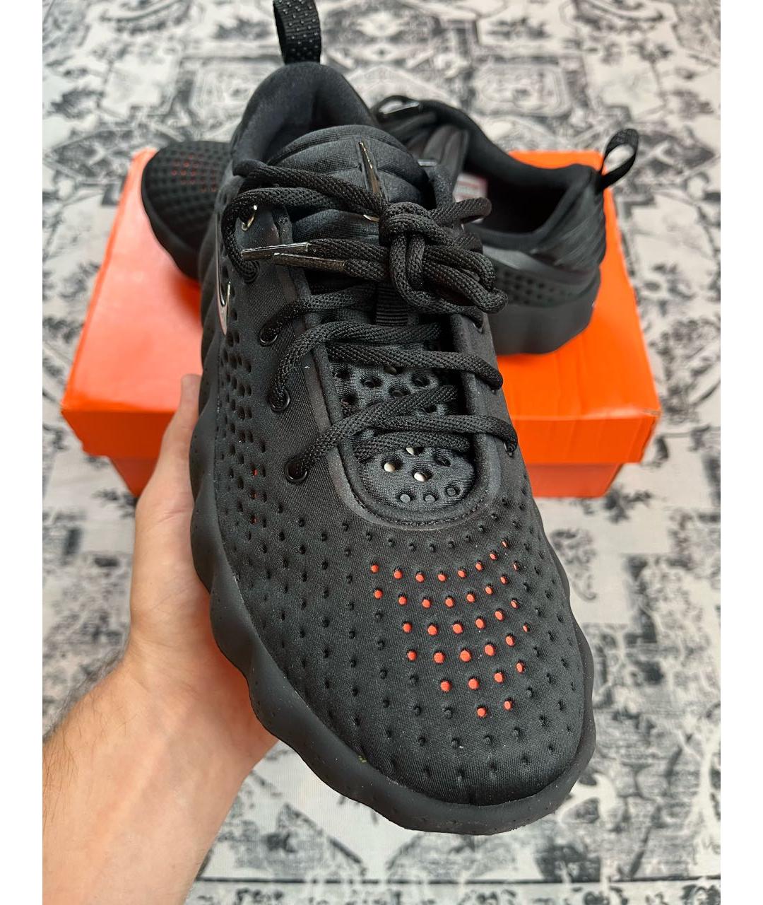 NIKE Черные синтетические низкие кроссовки / кеды, фото 2