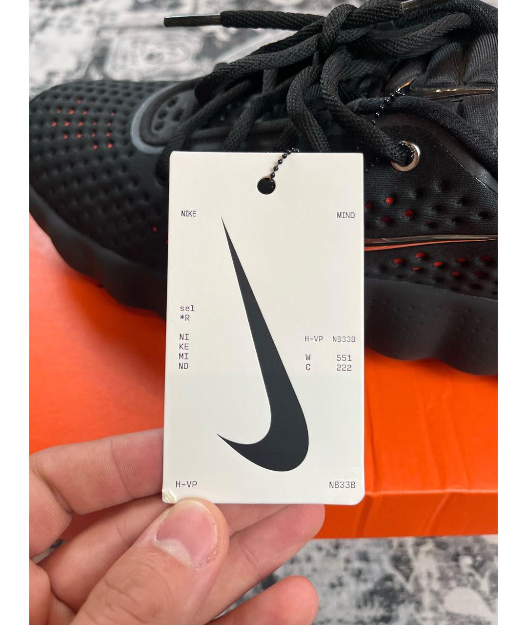 NIKE Черные синтетические низкие кроссовки / кеды, фото 7