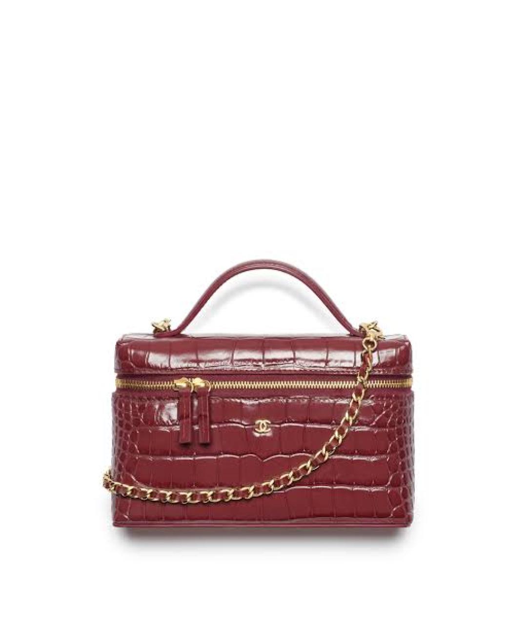CHANEL Бордовая сумка через плечо из лакированной кожи, фото 2