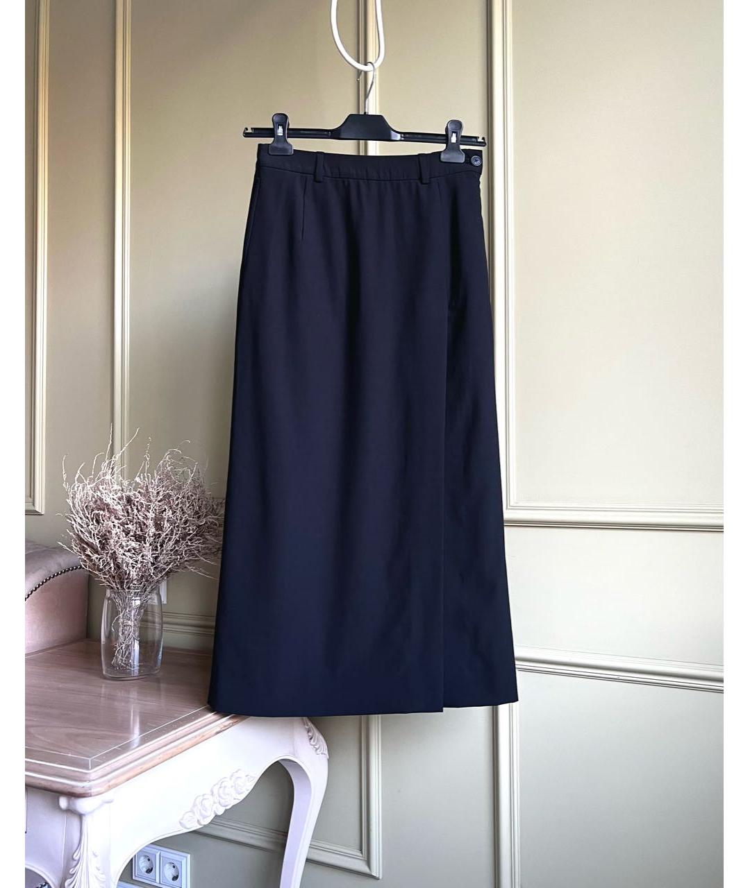 BALENCIAGA Черная шерстяная юбка макси, фото 10
