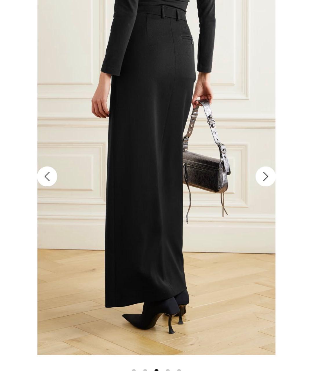 BALENCIAGA Черная шерстяная юбка макси, фото 3