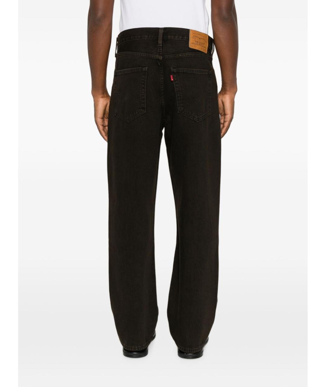 LEVI'S Коричневые хлопковые прямые джинсы, фото 2