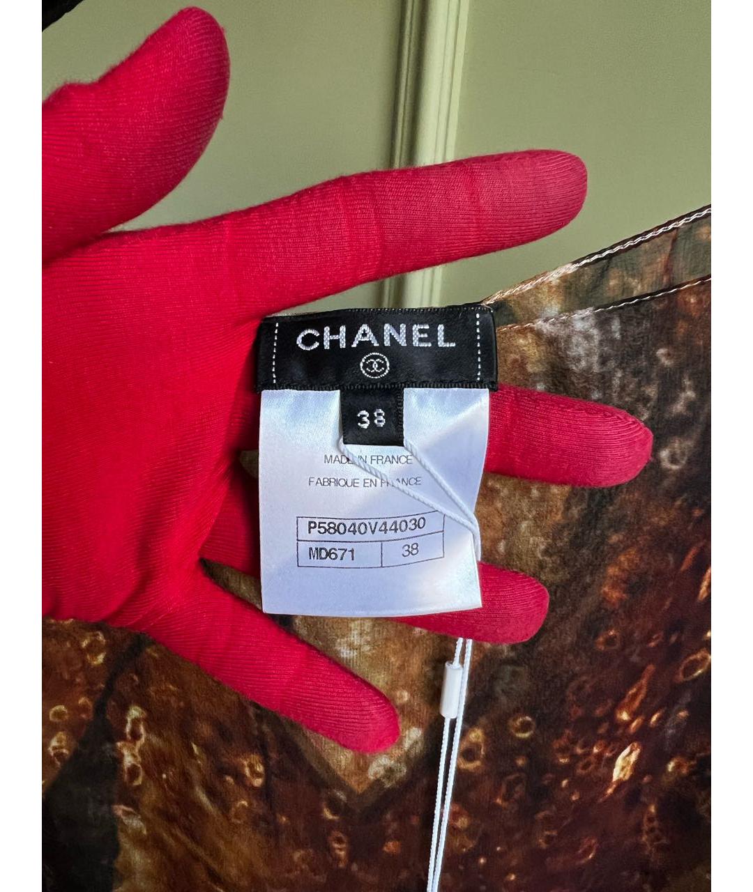 CHANEL Мульти шелковая блузы, фото 5