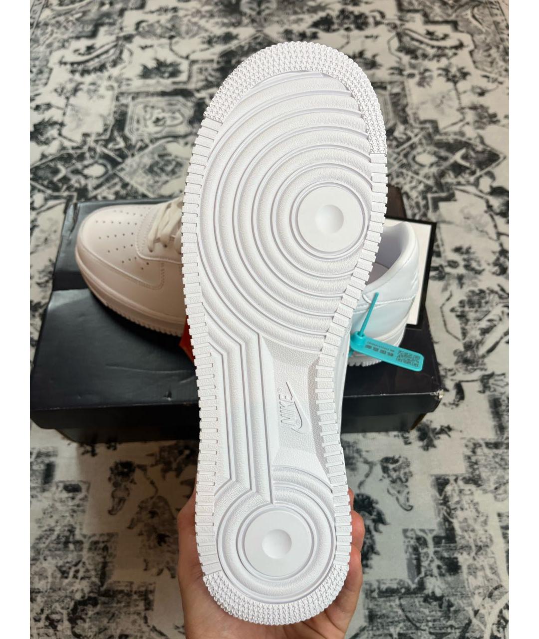 NIKE Белые кожаные низкие кроссовки / кеды, фото 6