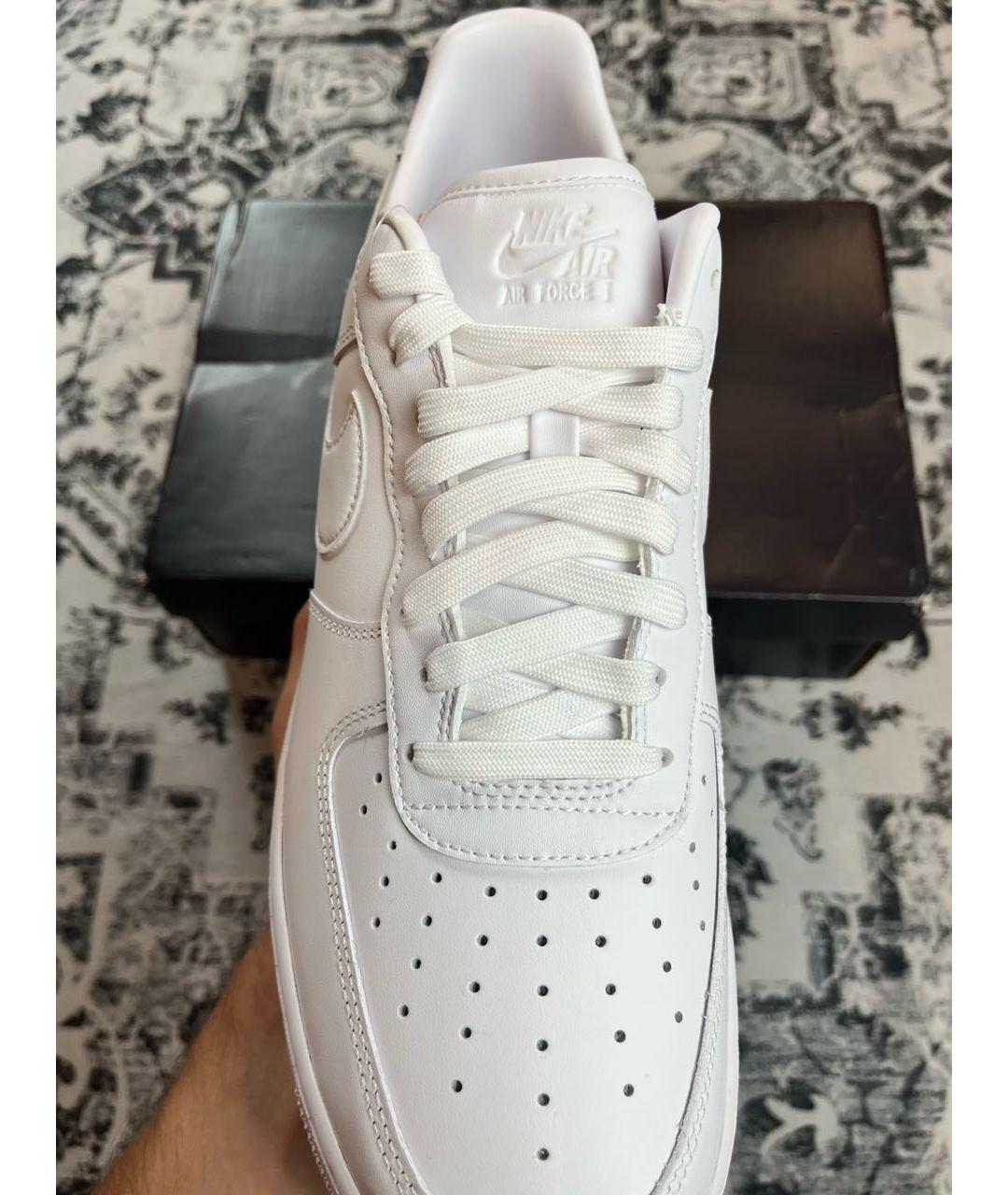 NIKE Белые кожаные низкие кроссовки / кеды, фото 2