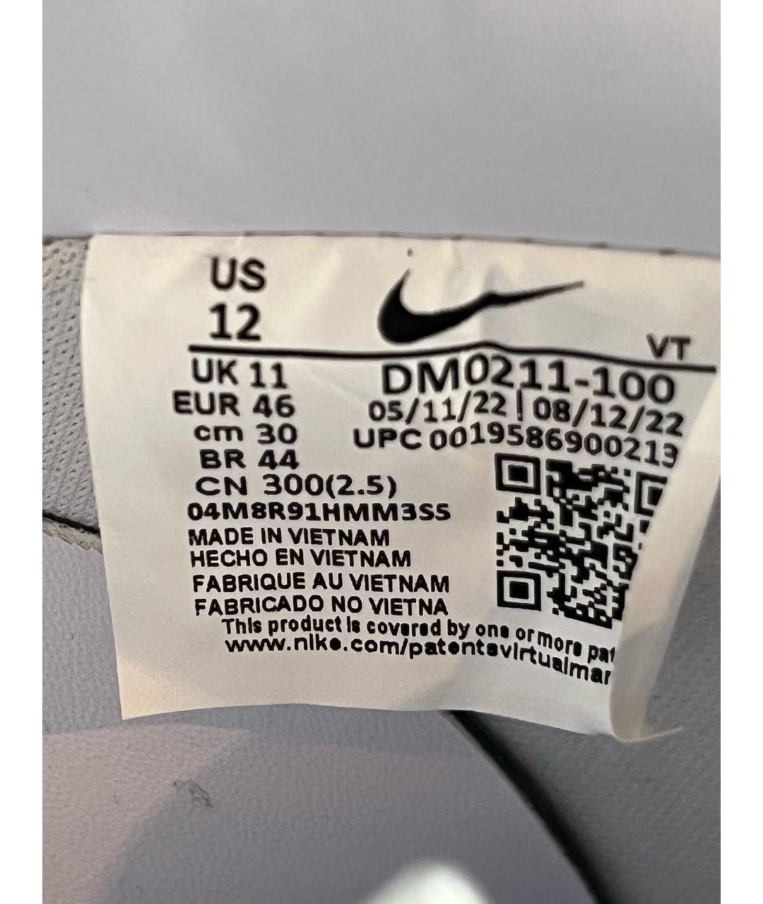NIKE Белые кожаные низкие кроссовки / кеды, фото 7