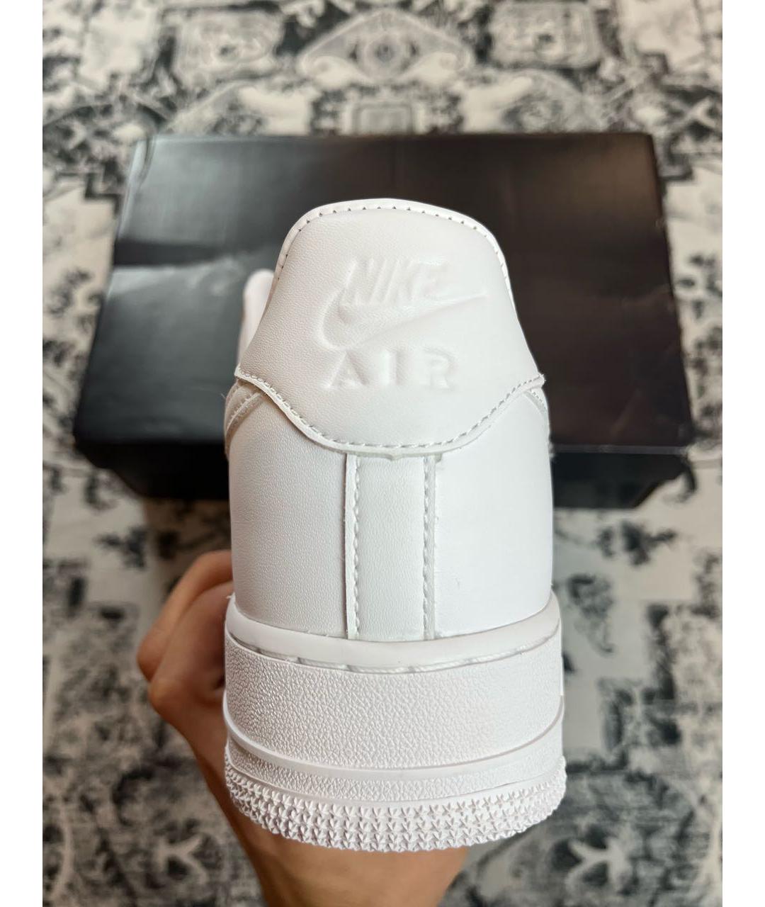 NIKE Белые кожаные низкие кроссовки / кеды, фото 4