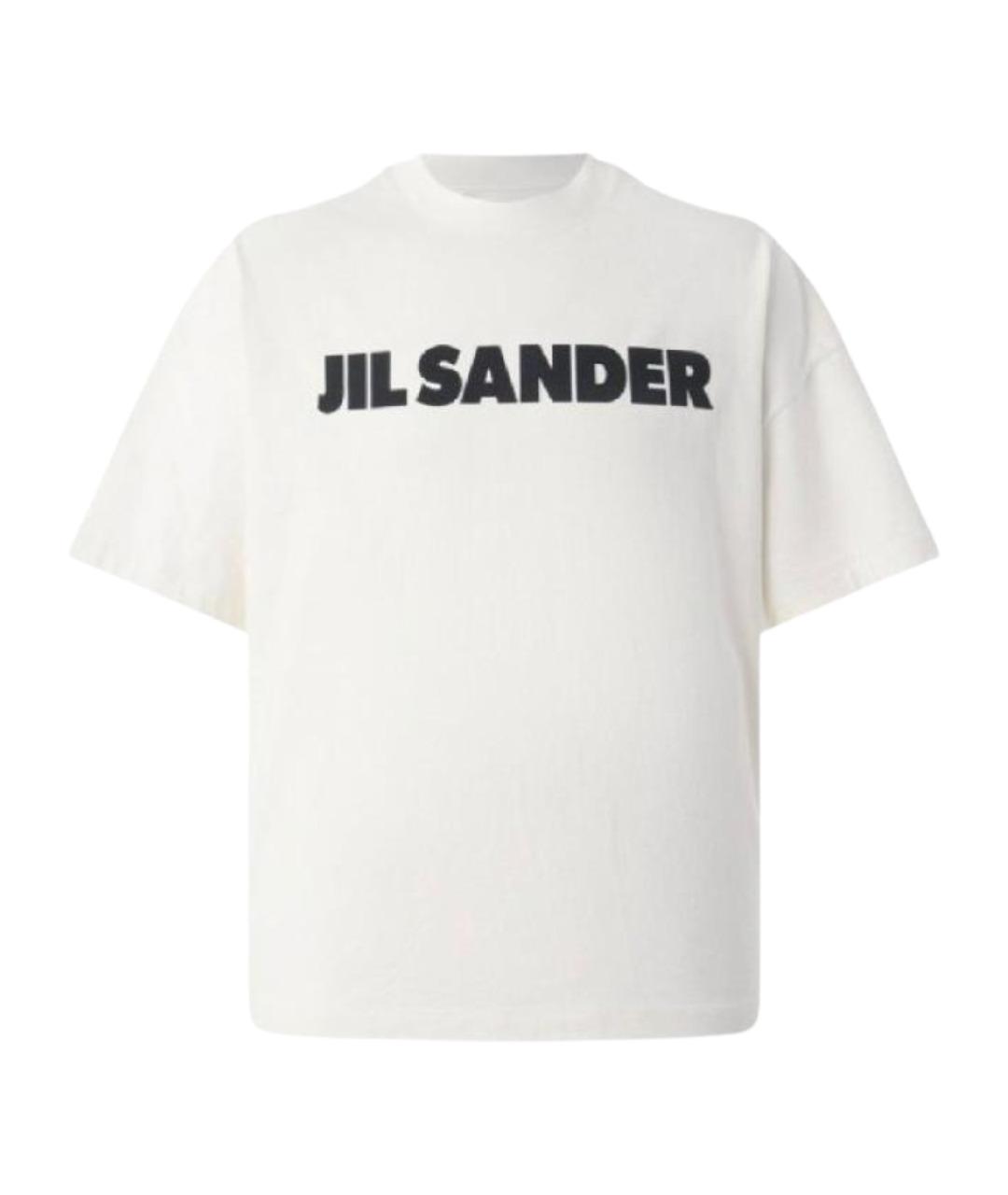 JIL SANDER Белая хлопковая футболка, фото 1