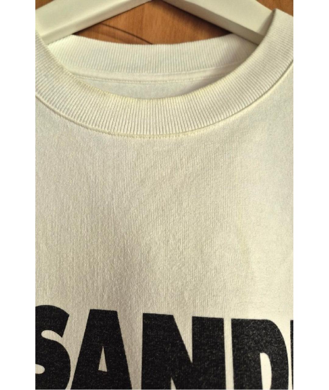 JIL SANDER Белая хлопковая футболка, фото 5