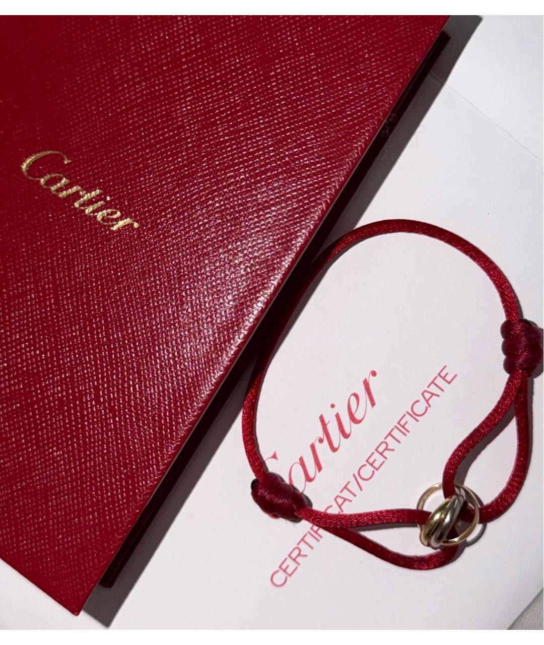 CARTIER Бордовый браслет из желтого золота, фото 3
