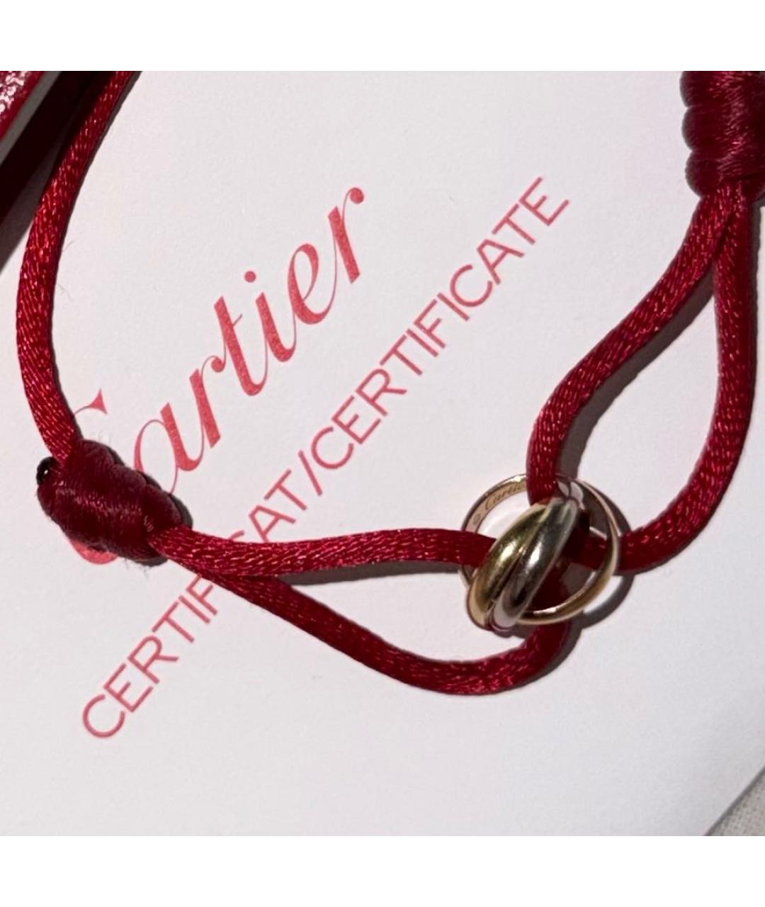 CARTIER Бордовый браслет из желтого золота, фото 4