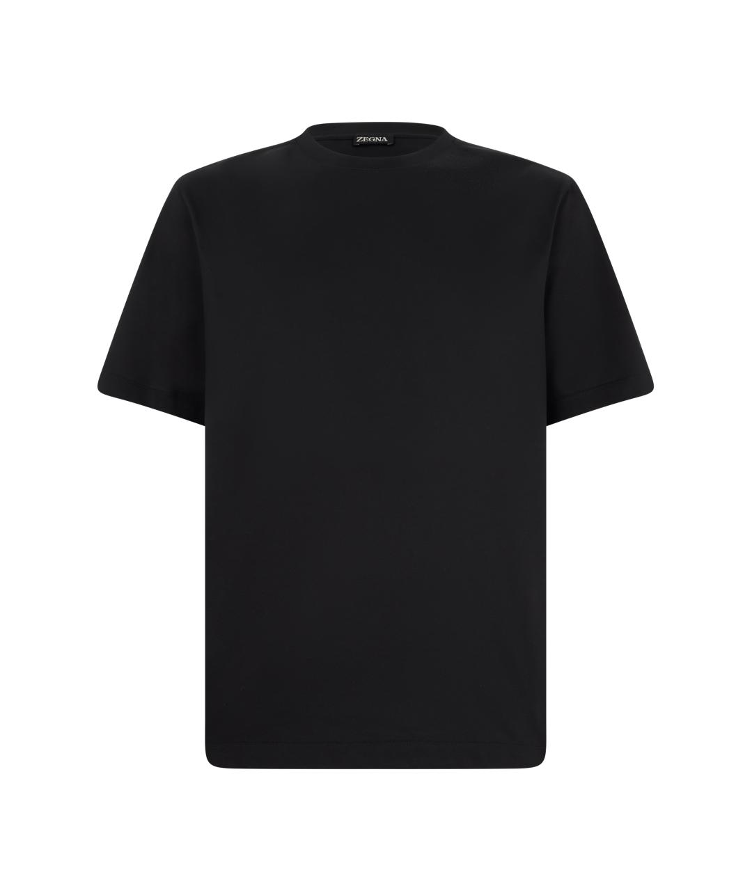 ZEGNA Черная хлопковая футболка, фото 1