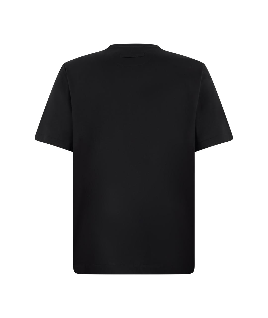 ZEGNA Черная хлопковая футболка, фото 2
