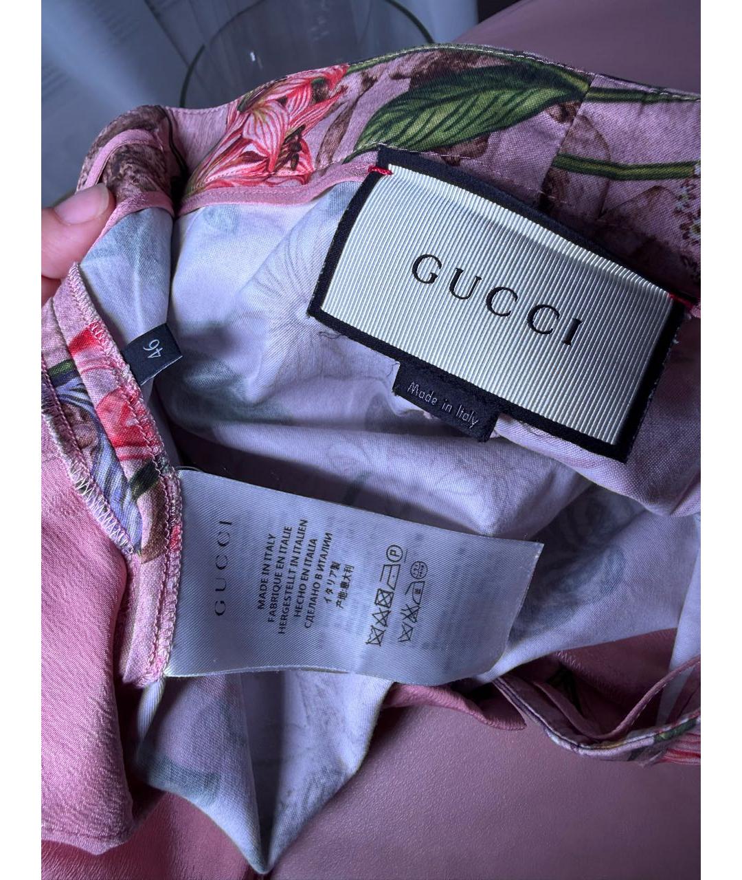 GUCCI Розовые хлопковые шорты, фото 6