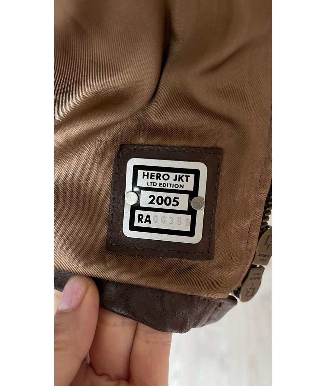 BELSTAFF Коричневая кожаная куртка, фото 3