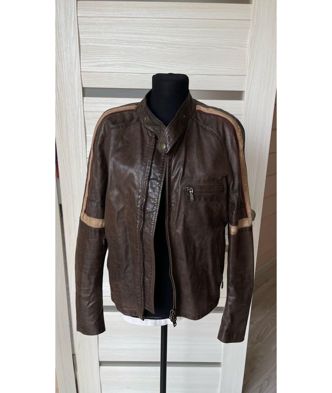 BELSTAFF Коричневая кожаная куртка, фото 5