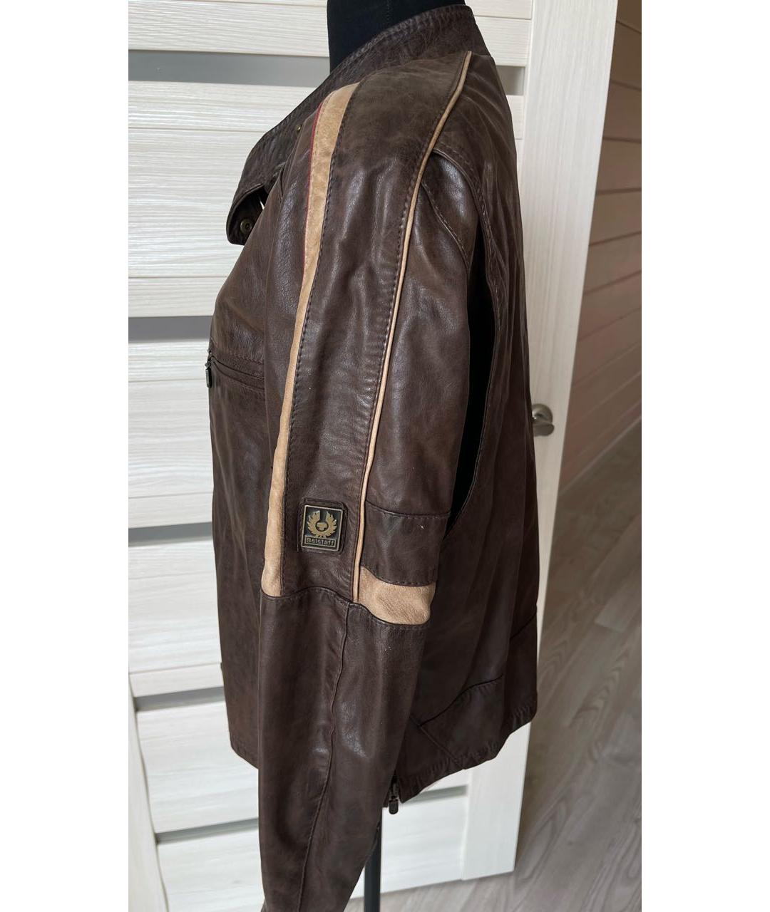BELSTAFF Коричневая кожаная куртка, фото 2