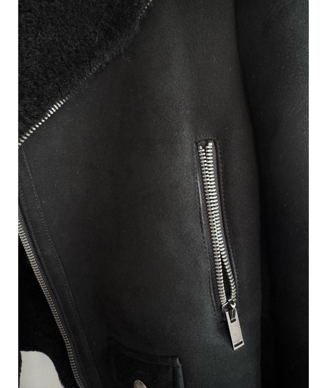 SAINT LAURENT Черная меховая дубленка, фото 3