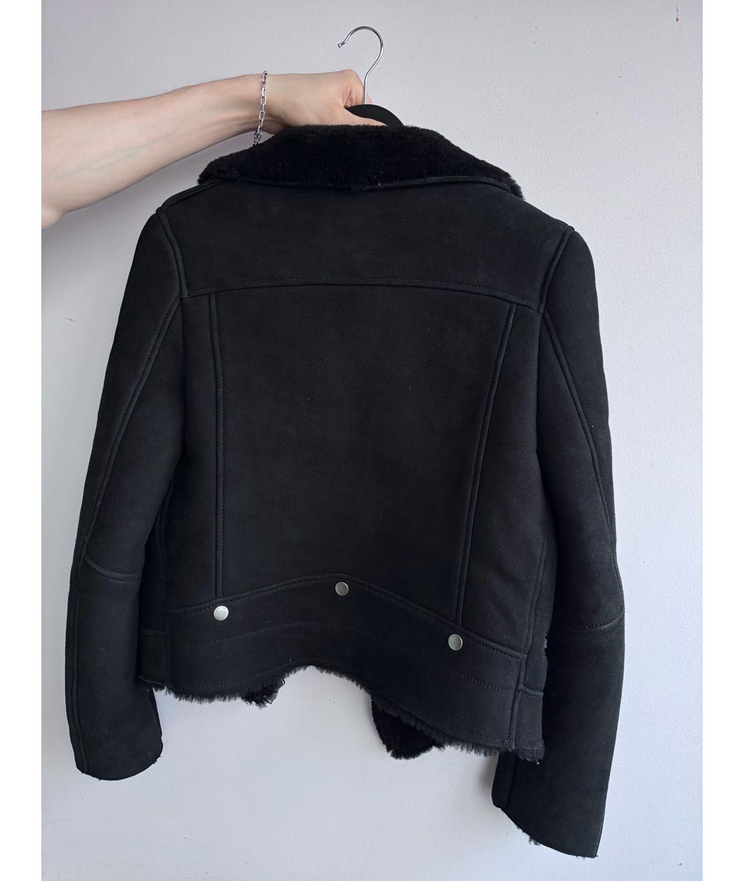 SAINT LAURENT Черная меховая дубленка, фото 2