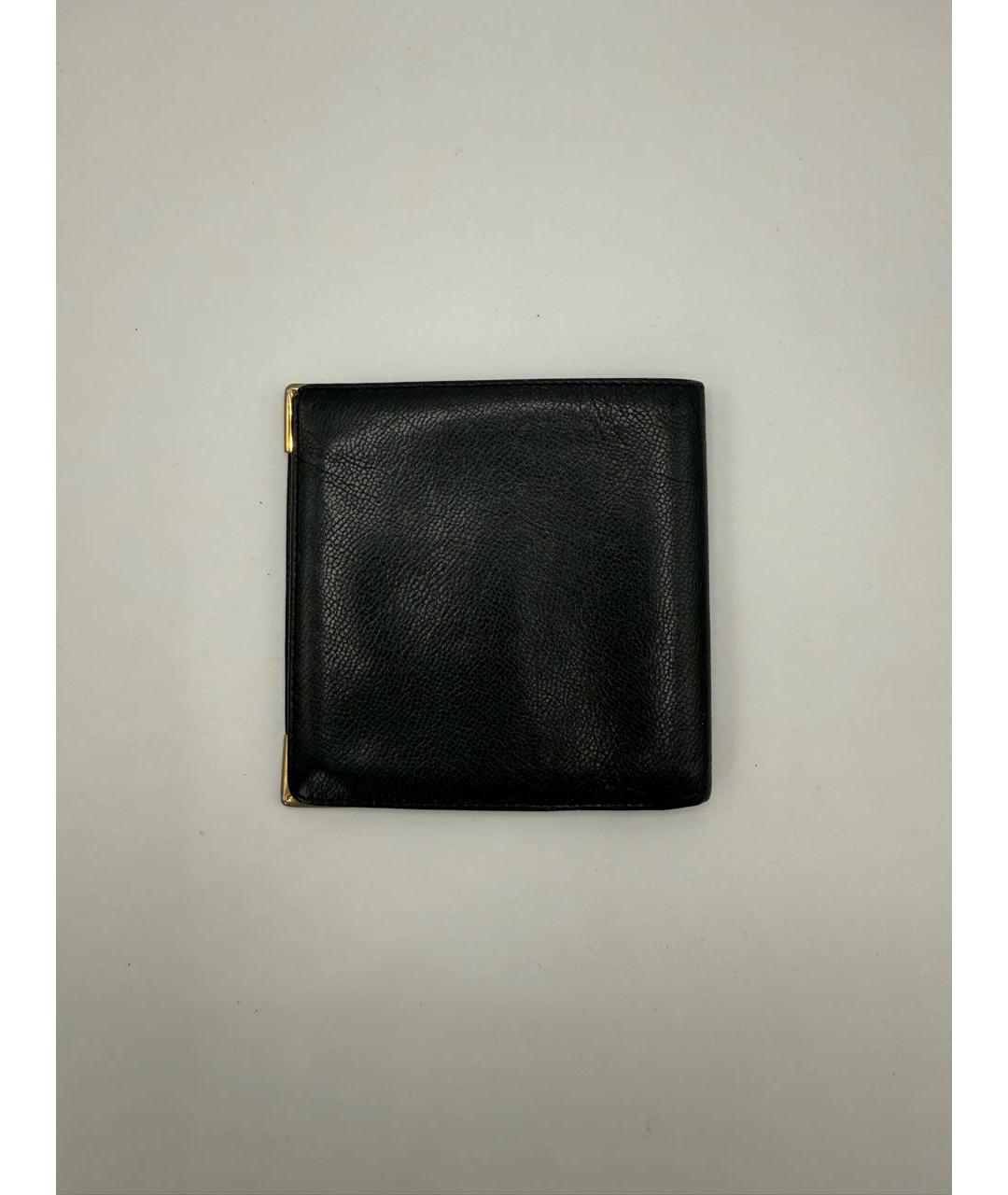 SAINT LAURENT Черный кожаный кошелек, фото 4