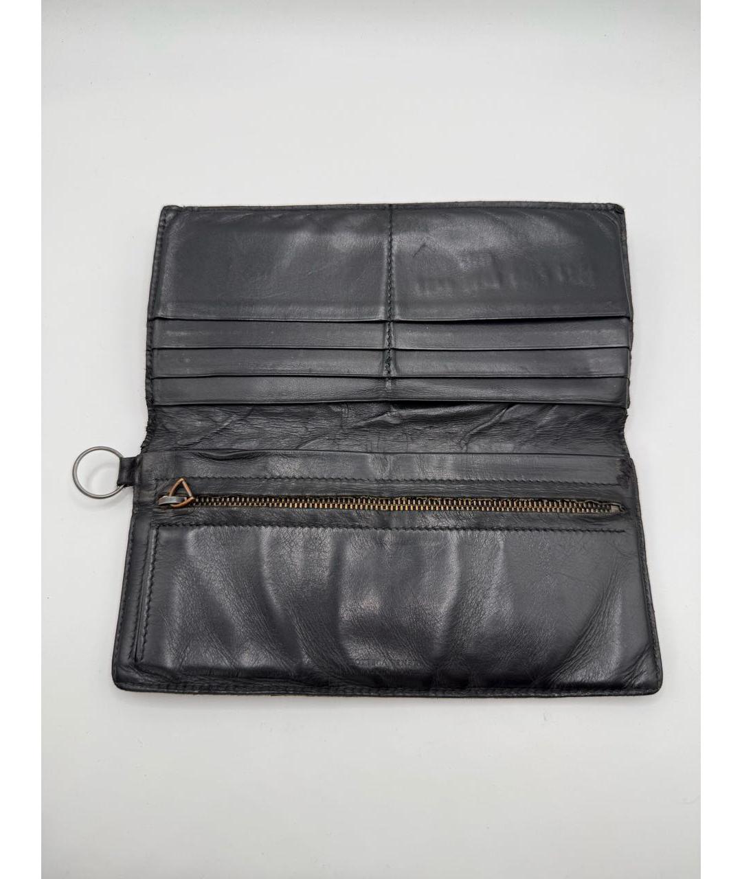 BOTTEGA VENETA Черный кожаный кошелек, фото 5