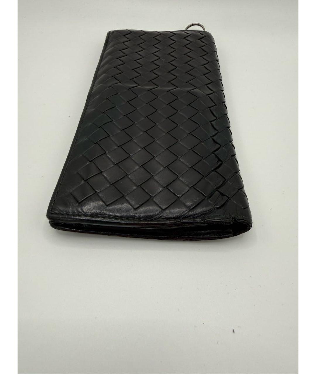 BOTTEGA VENETA Черный кожаный кошелек, фото 2