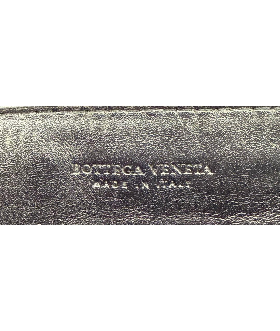 BOTTEGA VENETA Черный кожаный кошелек, фото 7